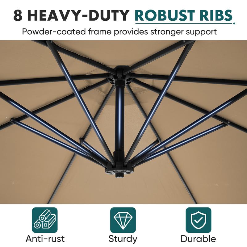 Valora Shade™ 10ft Offset Outdoor Patio Umbrella