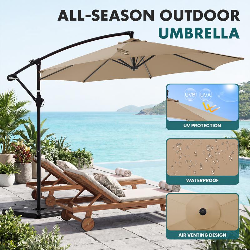Valora Shade™ 10ft Offset Outdoor Patio Umbrella